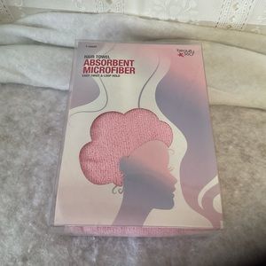 Microfiber hair towel pink